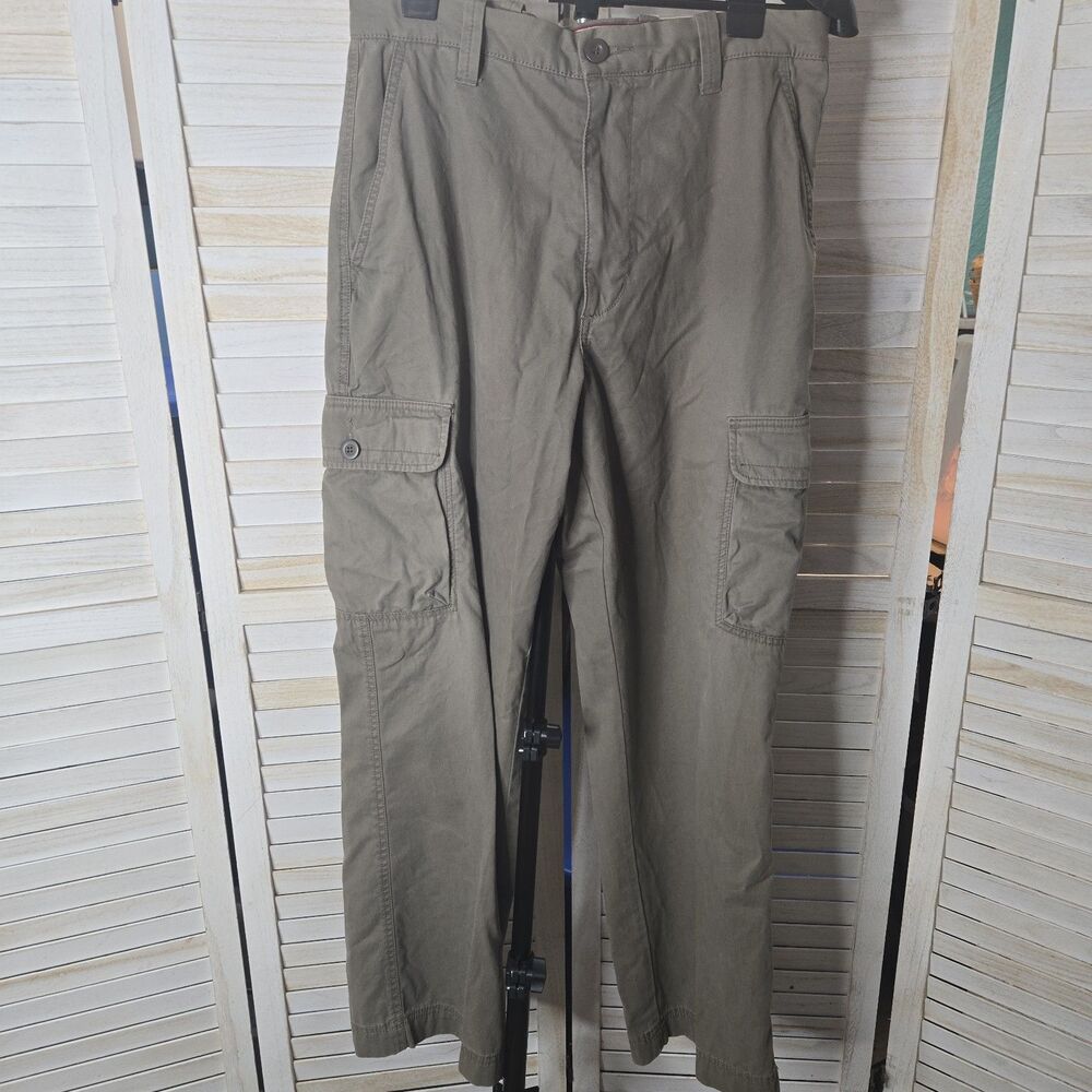Dockers Men's Khaki Cargo Pants 34x32 Relaxed Fit Y2K Outdoor Casual Streetwear